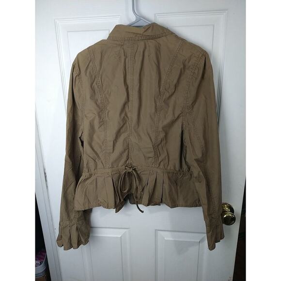 Wallis Woman 20 Blazer Casual Boho Lage look Pleated Brown Two Button - Picture 10 of 10